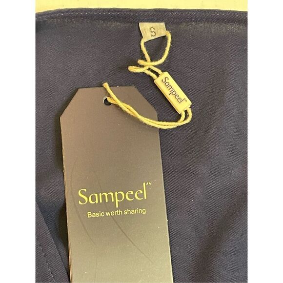 Sampeel women’s navy wrap dress size small NWT - Picture 7 of 7